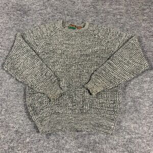 VTG Oakton Sweater Mens Medium Gray Pulover Chunky Acrylic Y2K‎ Retro Outdoors